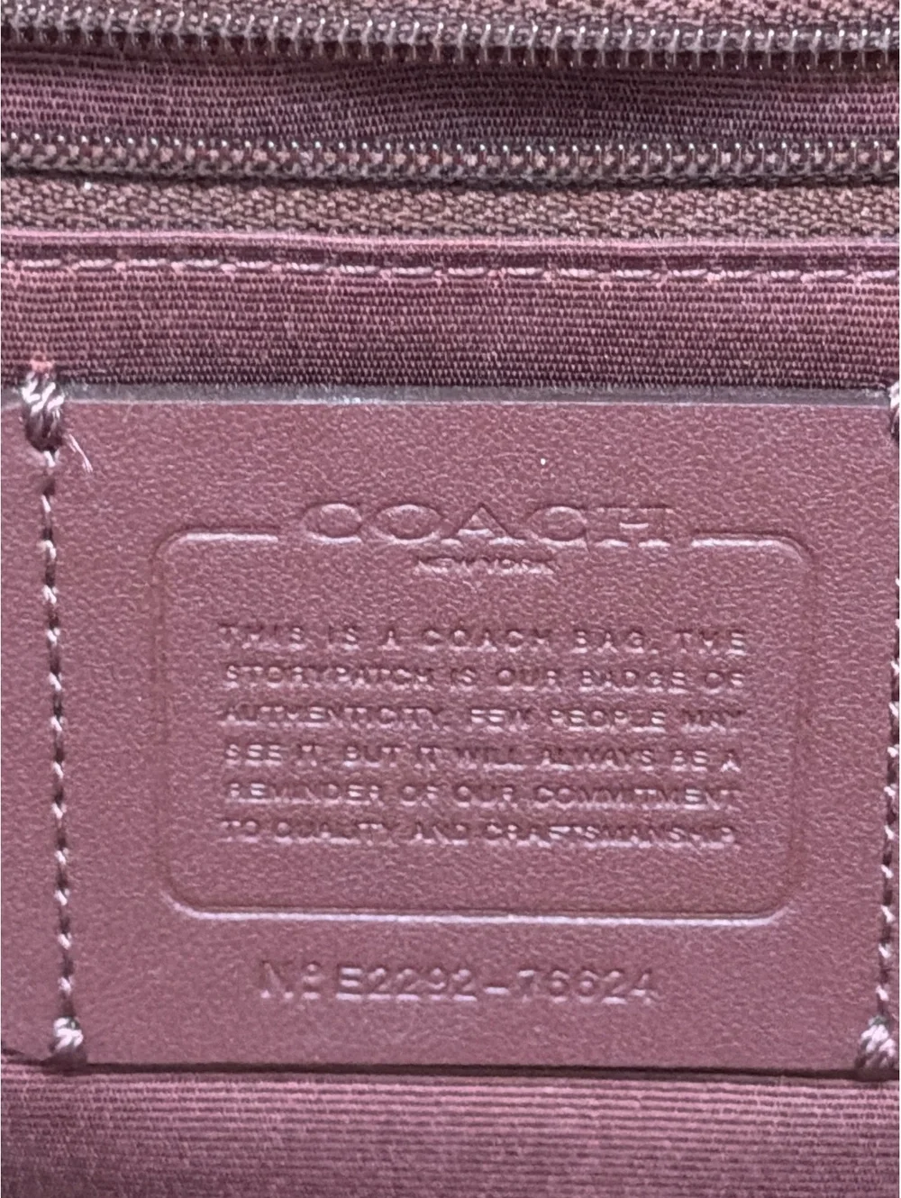 Coach Pink Leather Backpack with Gold Hardware